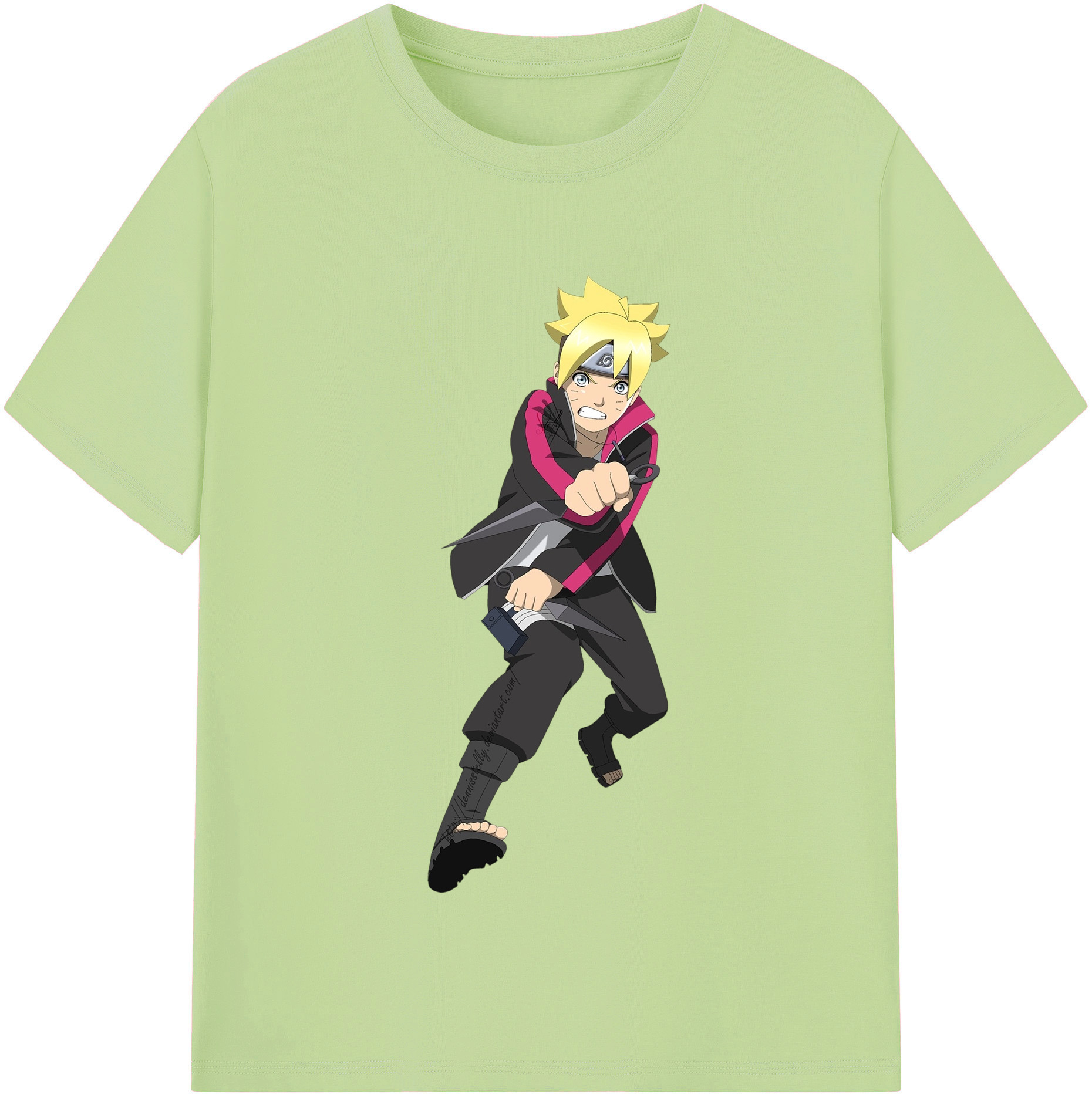 （画像用） NARUTO -ナルト- うずまき ボルト Uzumaki Boruto 綿100％半袖Tシャツ（フロントプリント）